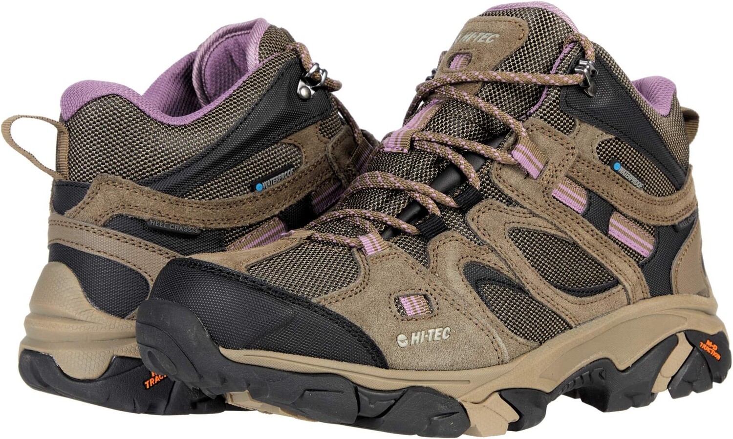 

Походная обувь Ravus Vent Mid WP Hi-Tec, цвет Smokey Brown/Taupe/Very Grape