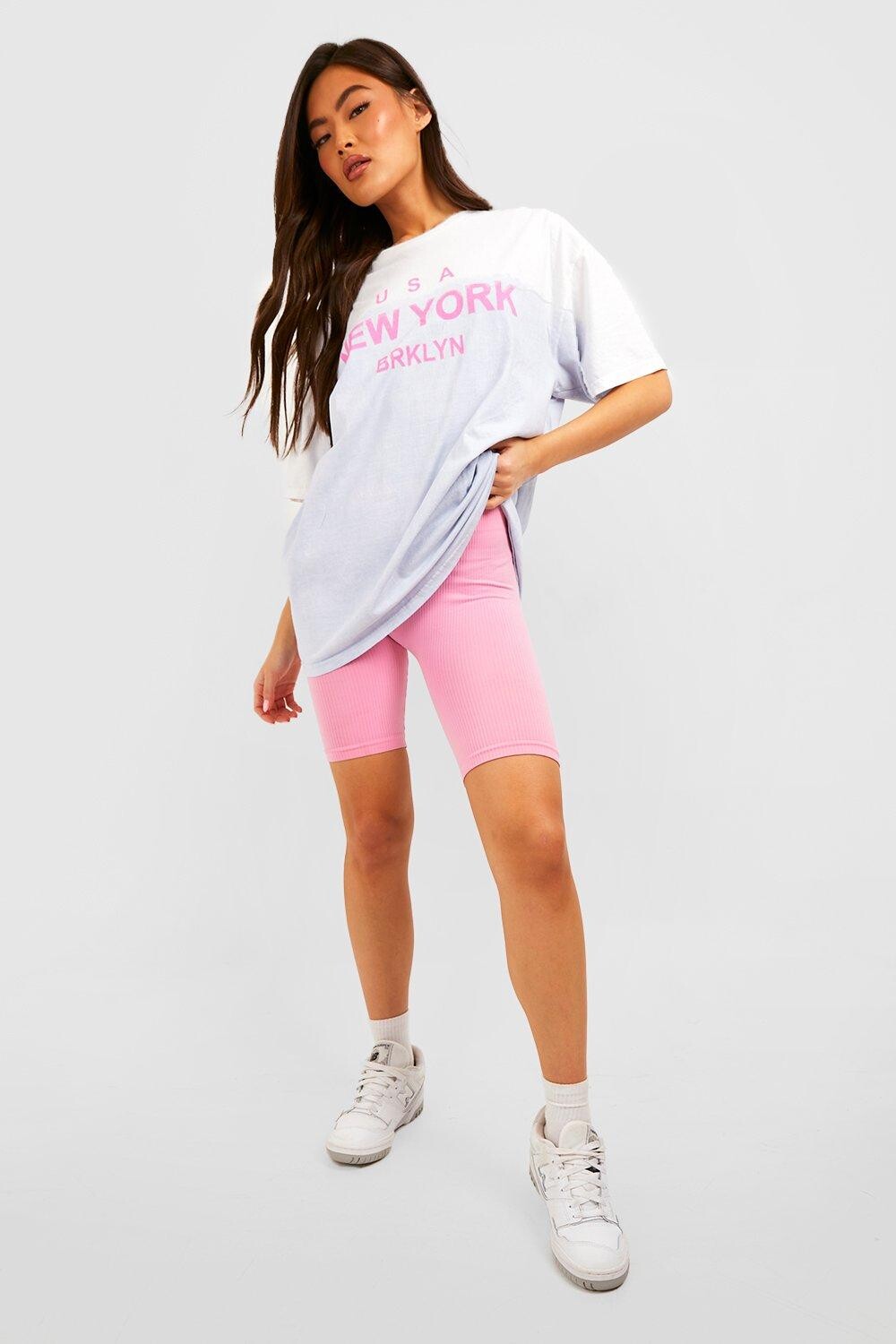 

Футболка оверсайз new york dye Boohoo, синий