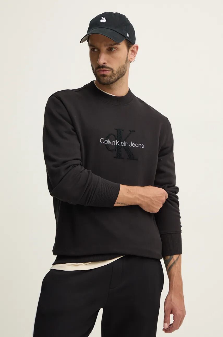 

Хлопковая толстовка Calvin Klein Jeans, черный