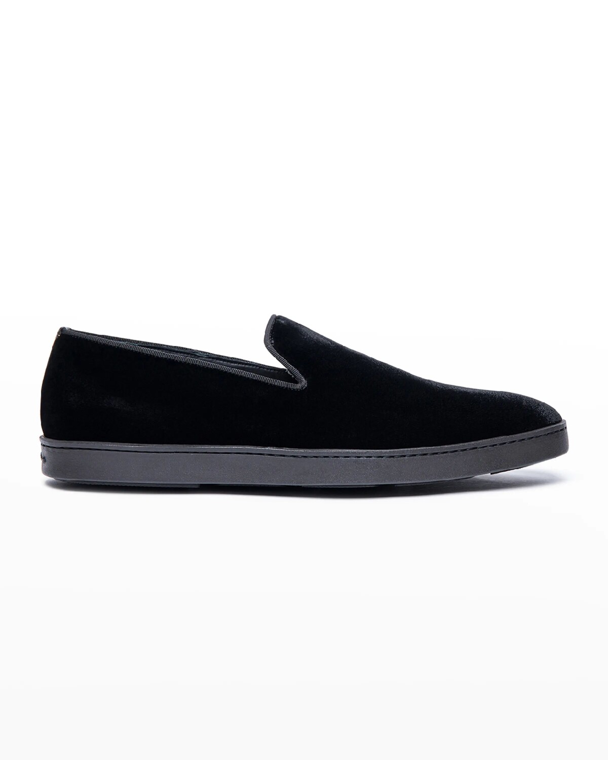 

Мужские бархатные лоферы Muad в деловом стиле Santoni, черный