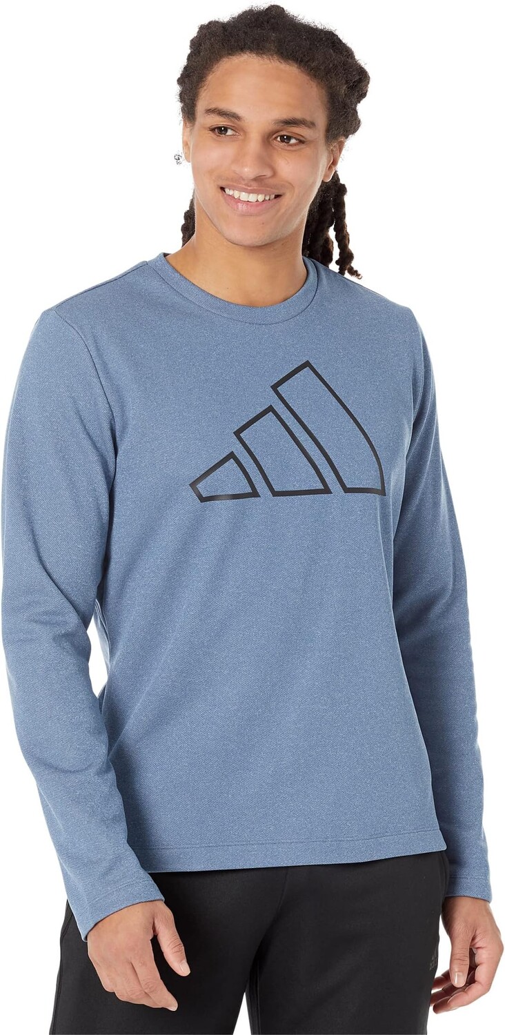 

Толстовка Training Crew с 3 полосками Training Icon adidas, цвет Wonder Steel