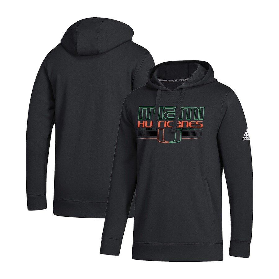 

Пуловер с капюшоном adidas Miami Hurricanes, черный
