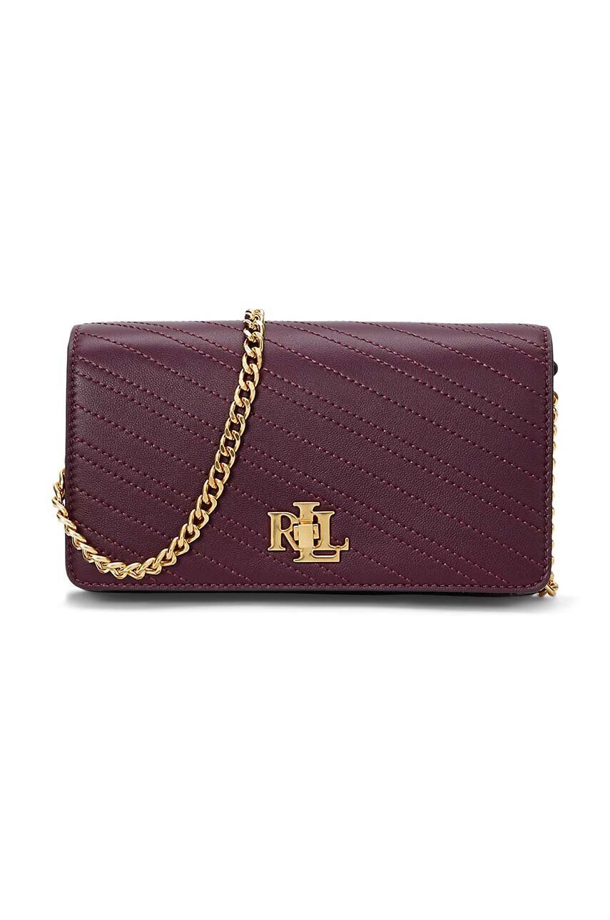 

Кожаная сумка Lauren Ralph Lauren, гранатовый