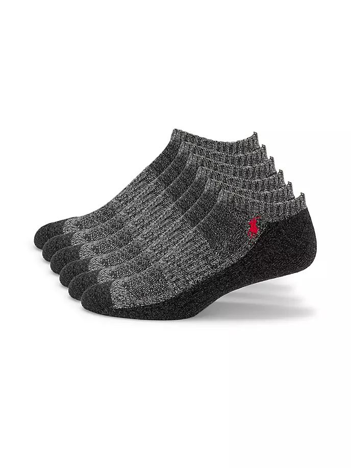 

6 пар вязаных носков до щиколотки Polo Ralph Lauren, цвет charcoal heather