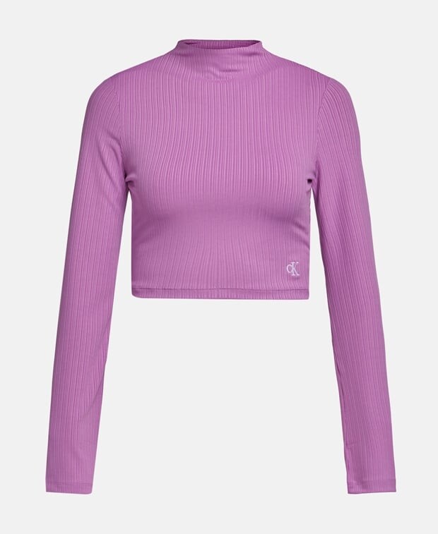 

Укороченный лонгслив Calvin Klein, лиловый