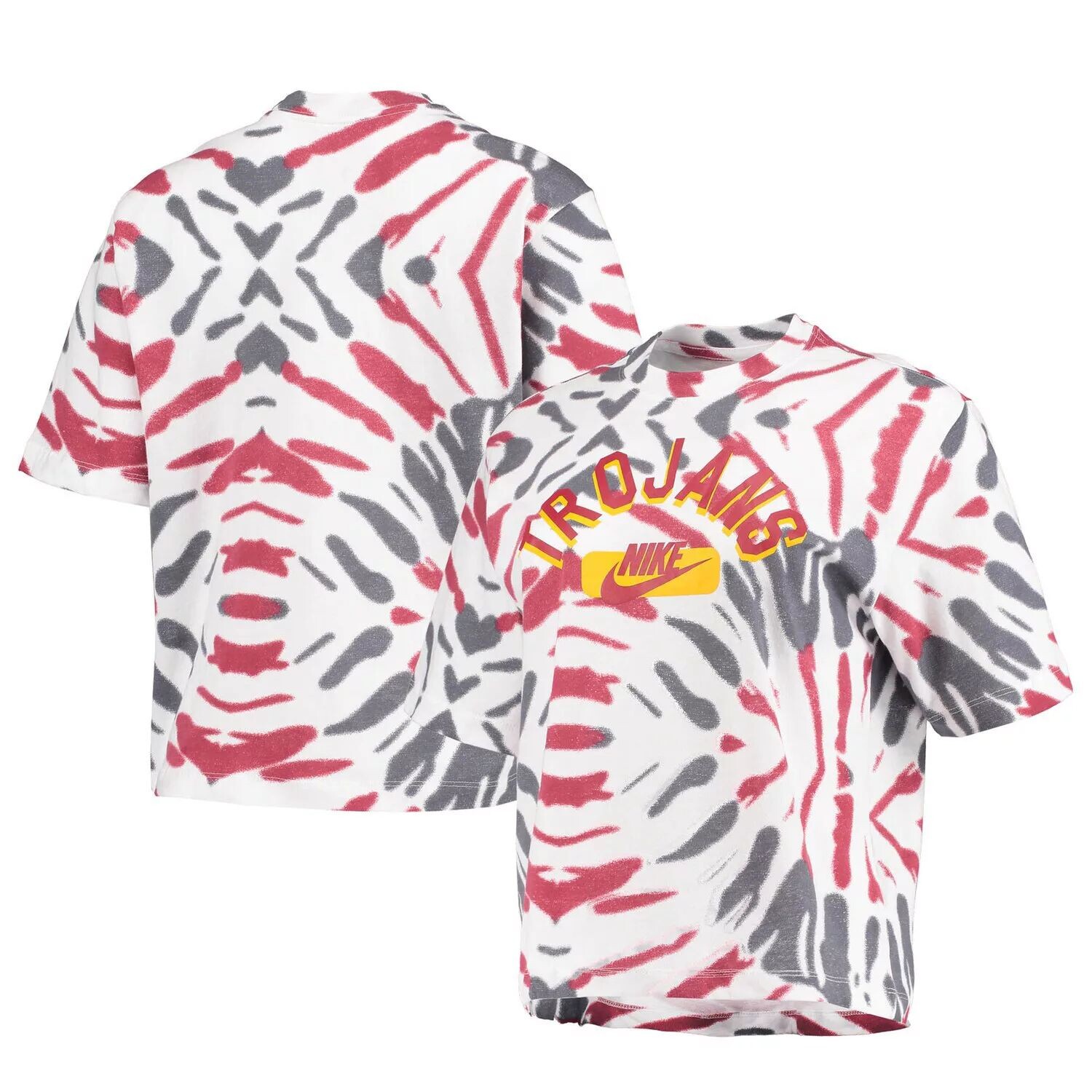 

Женская белая футболка свободного кроя Nike USC Trojans Festival Tie-Dye Nike, Белый