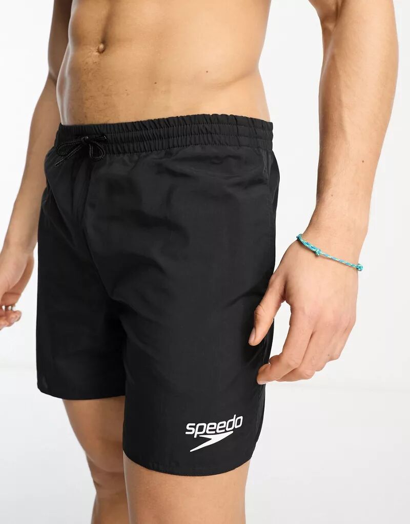 Черные шорты для плавания с внутренним швом Speedo Essentials 16 дюймов