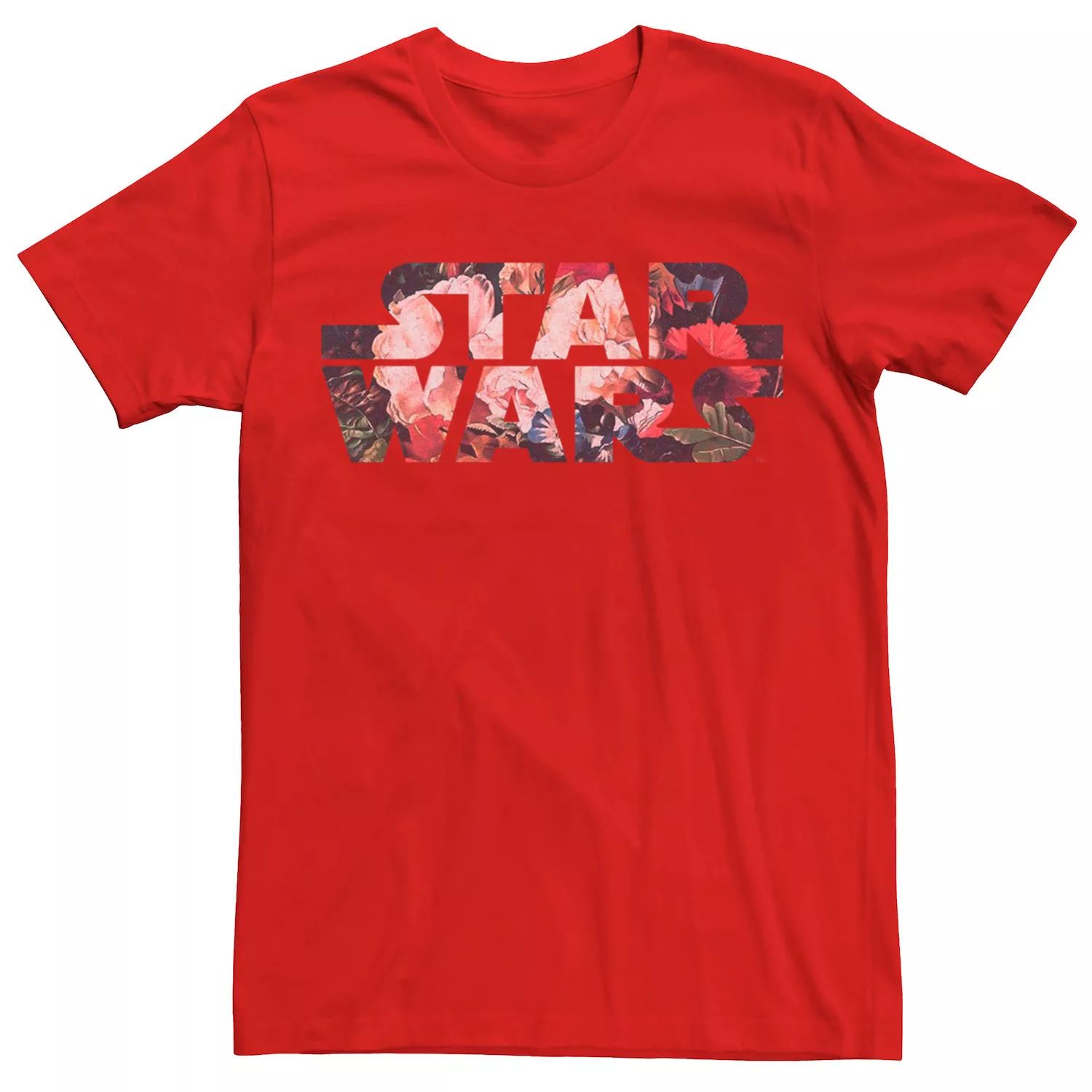 Мужская футболка с логотипом и антикварным цветочным принтом «Звездные войны» Star Wars, красный