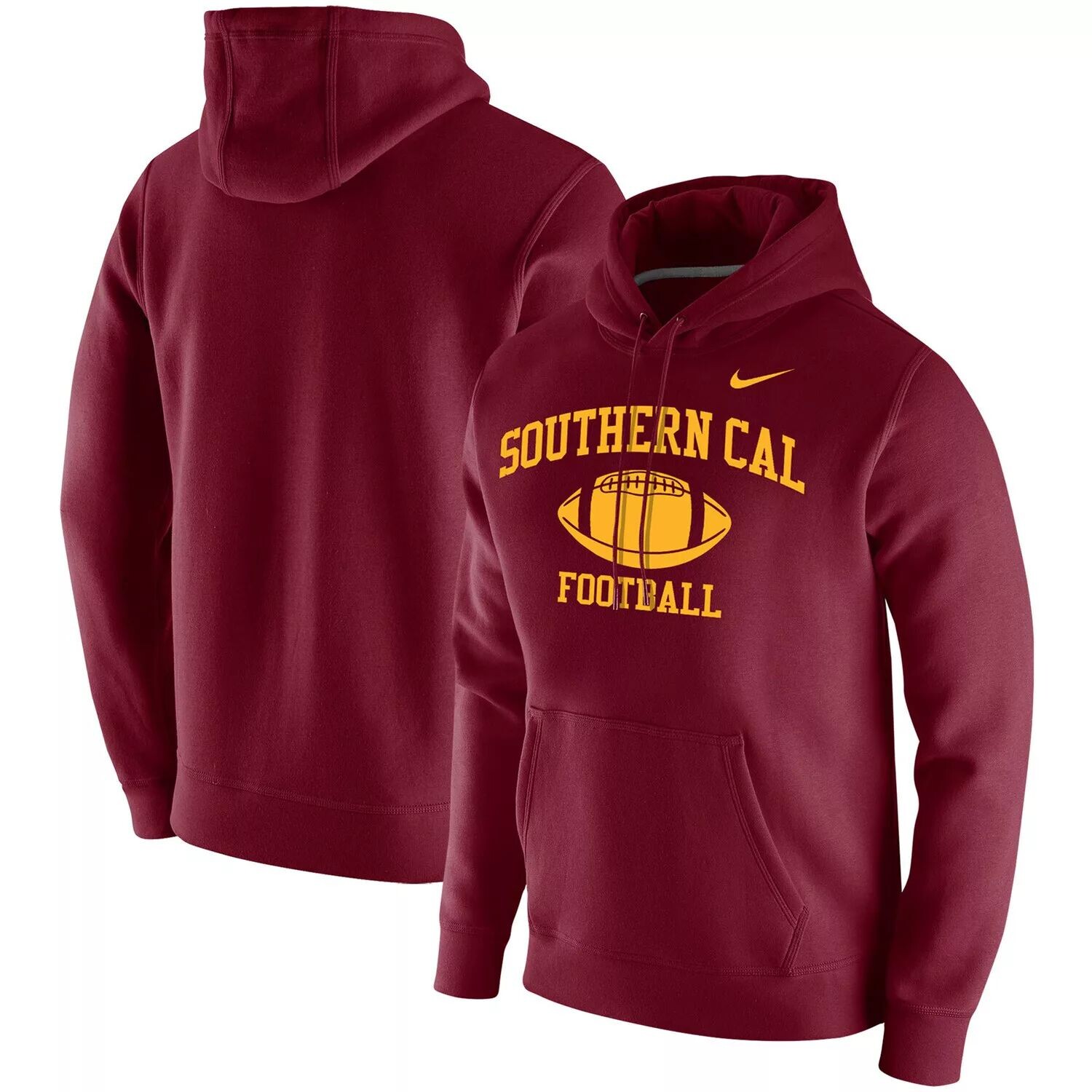 

Мужской флисовый пуловер с капюшоном Nike Cardinal USC Trojans Retro Football Club