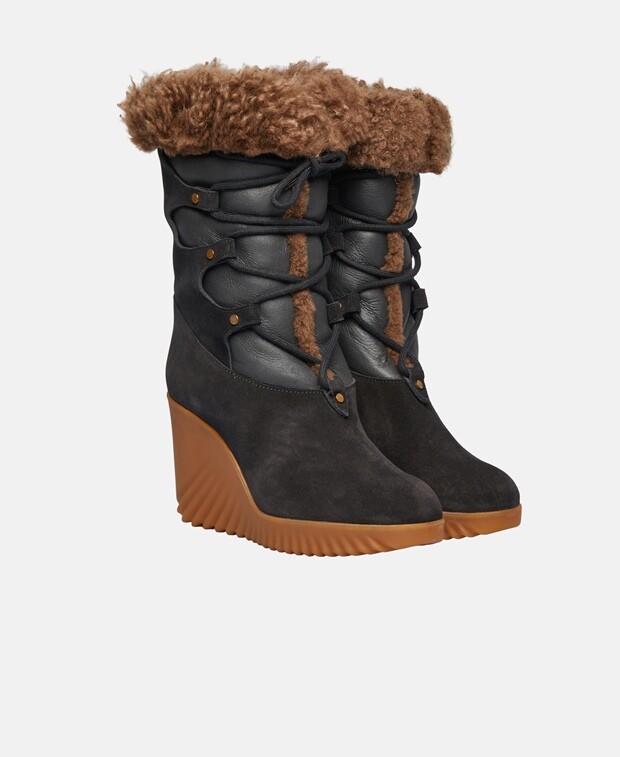 

Ботинки на танкетке Chloé, черный
