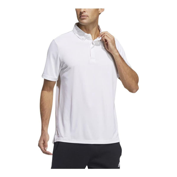 Футболка adidas Solid Color Athleisure Casual Sports Short Sleeve Polo Shirt White, мультиколор