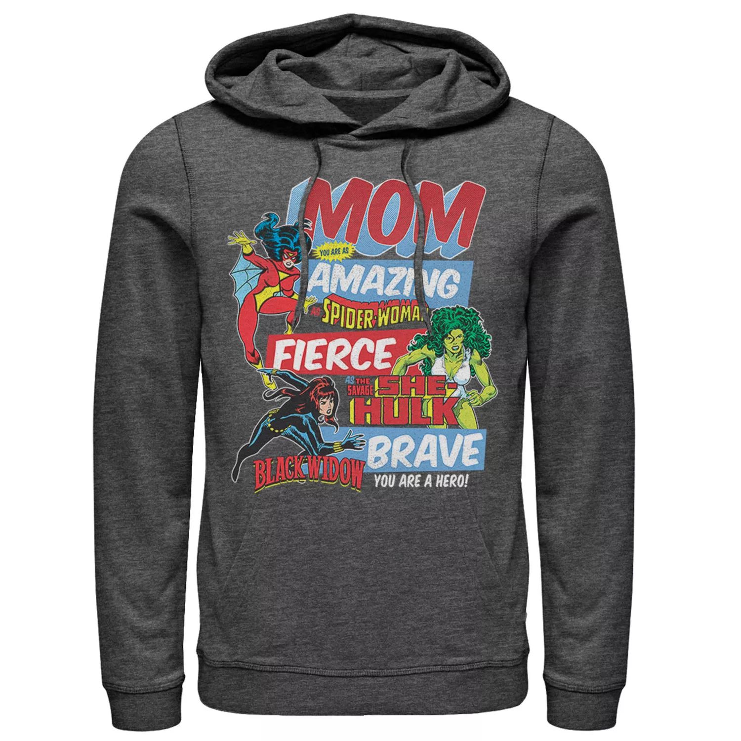 Мужская винтажная толстовка с капюшоном Amazing Mom в стиле ретро Marvel