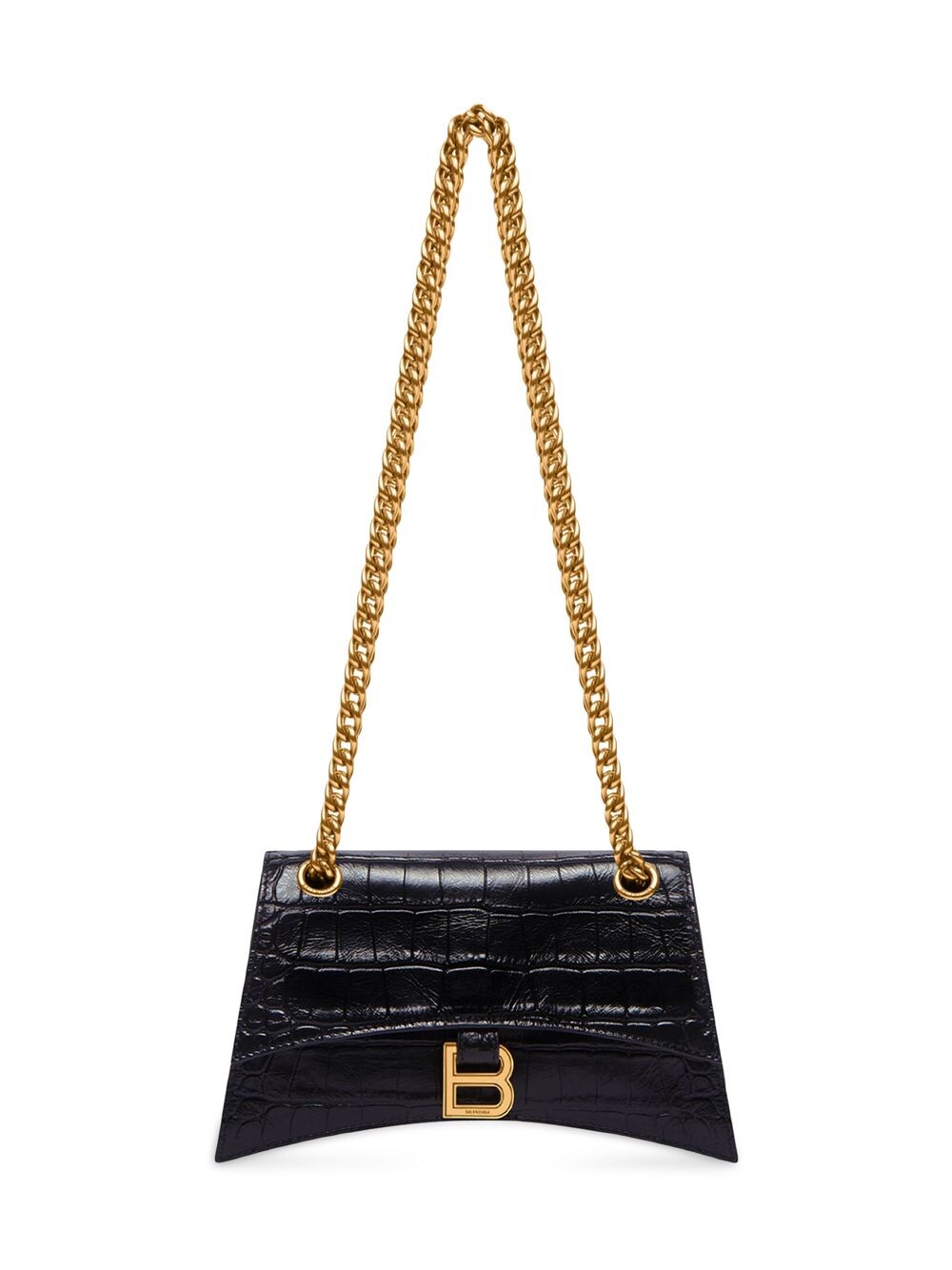 

Сумка на цепочке Crush XS с тиснением под крокодила Balenciaga, черный