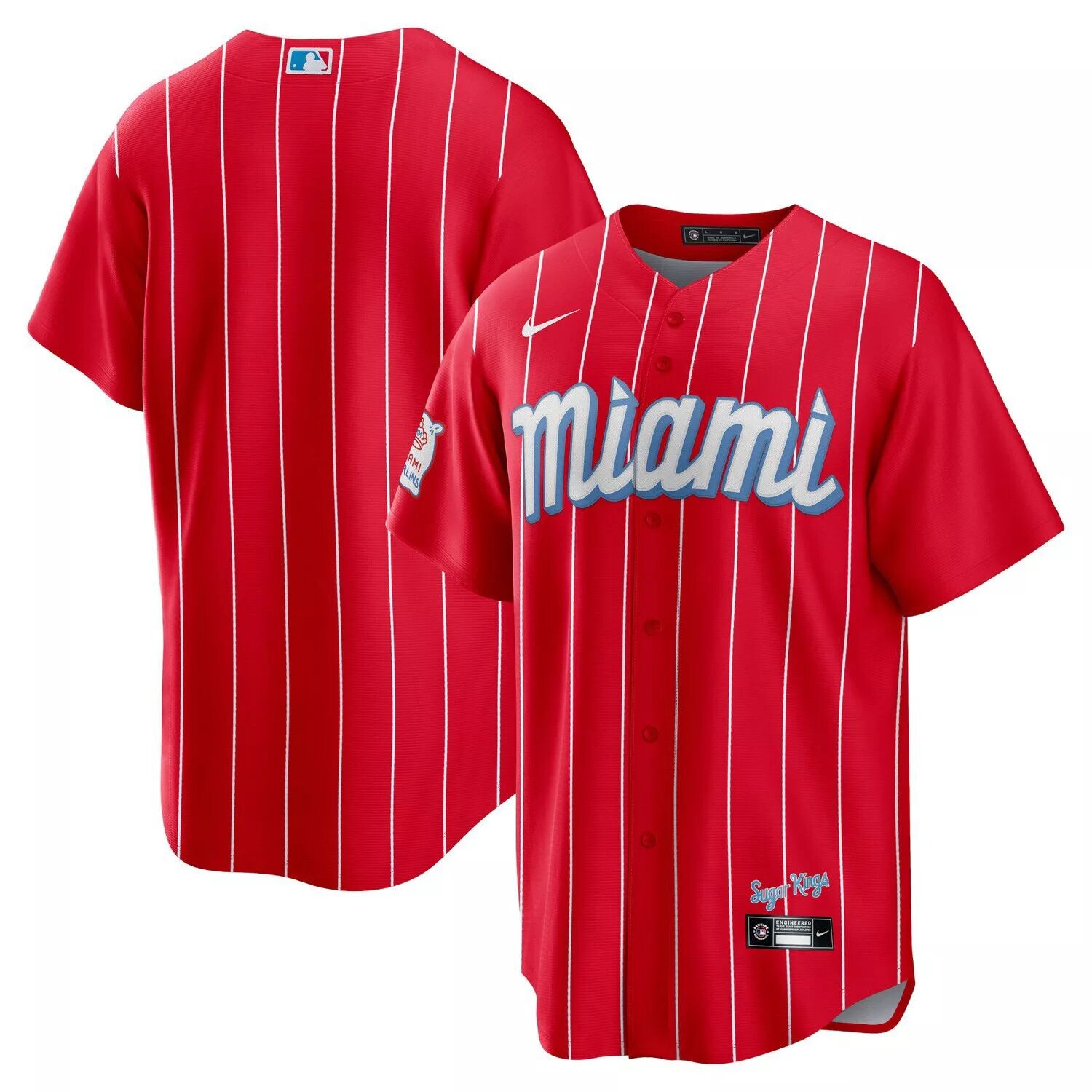 Мужская красная майка Nike Miami Marlins City Connect Replica Team