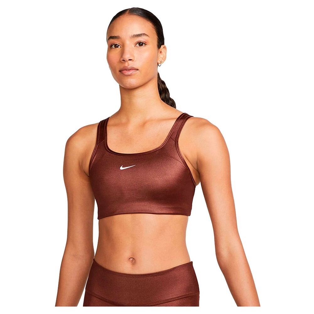 

Спортивный бюстгальтер Nike Dri Fit Swoosh, коричневый