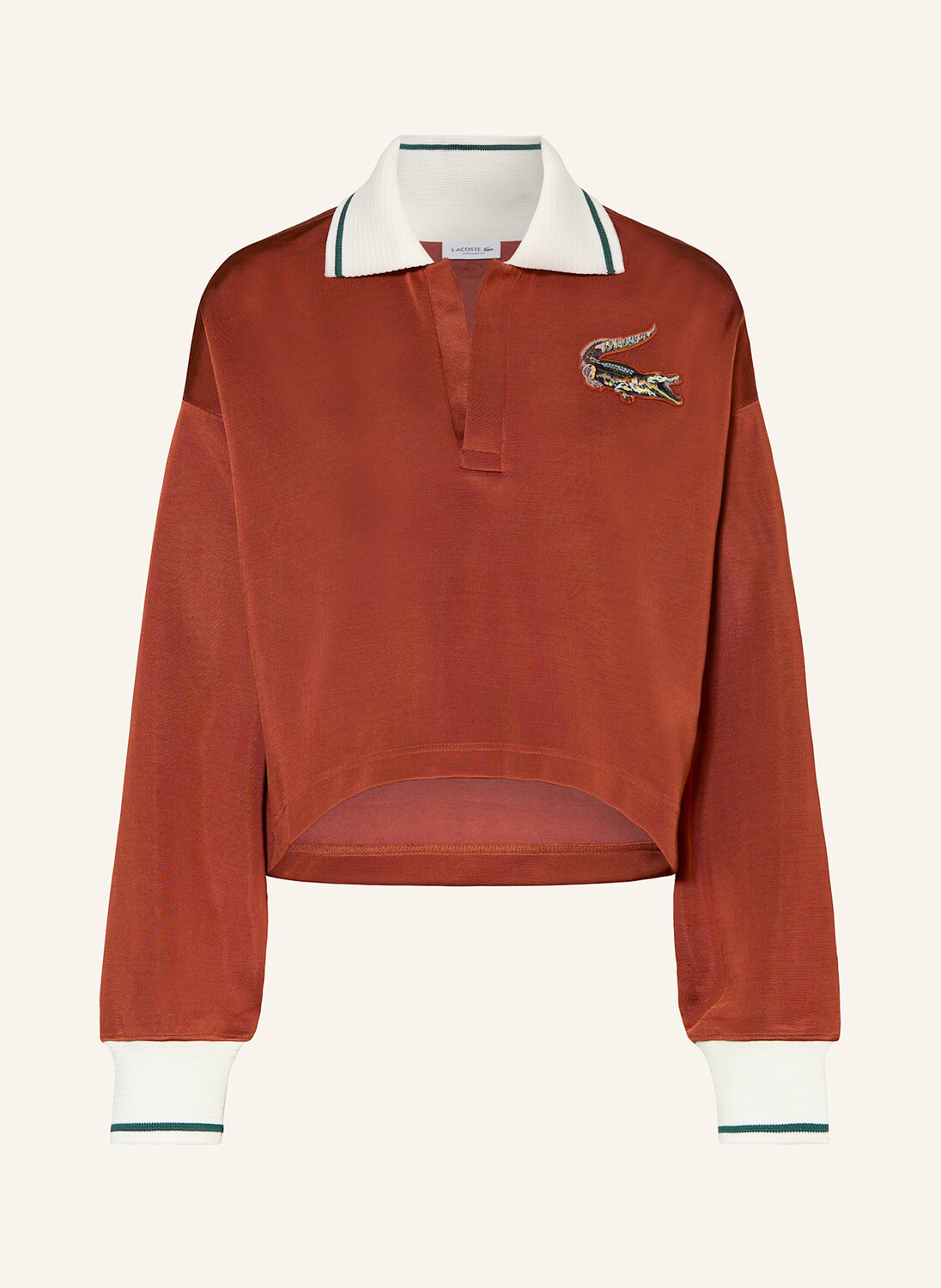 

Рубашка-поло оверсайз LACOSTE, темно-оранжевый