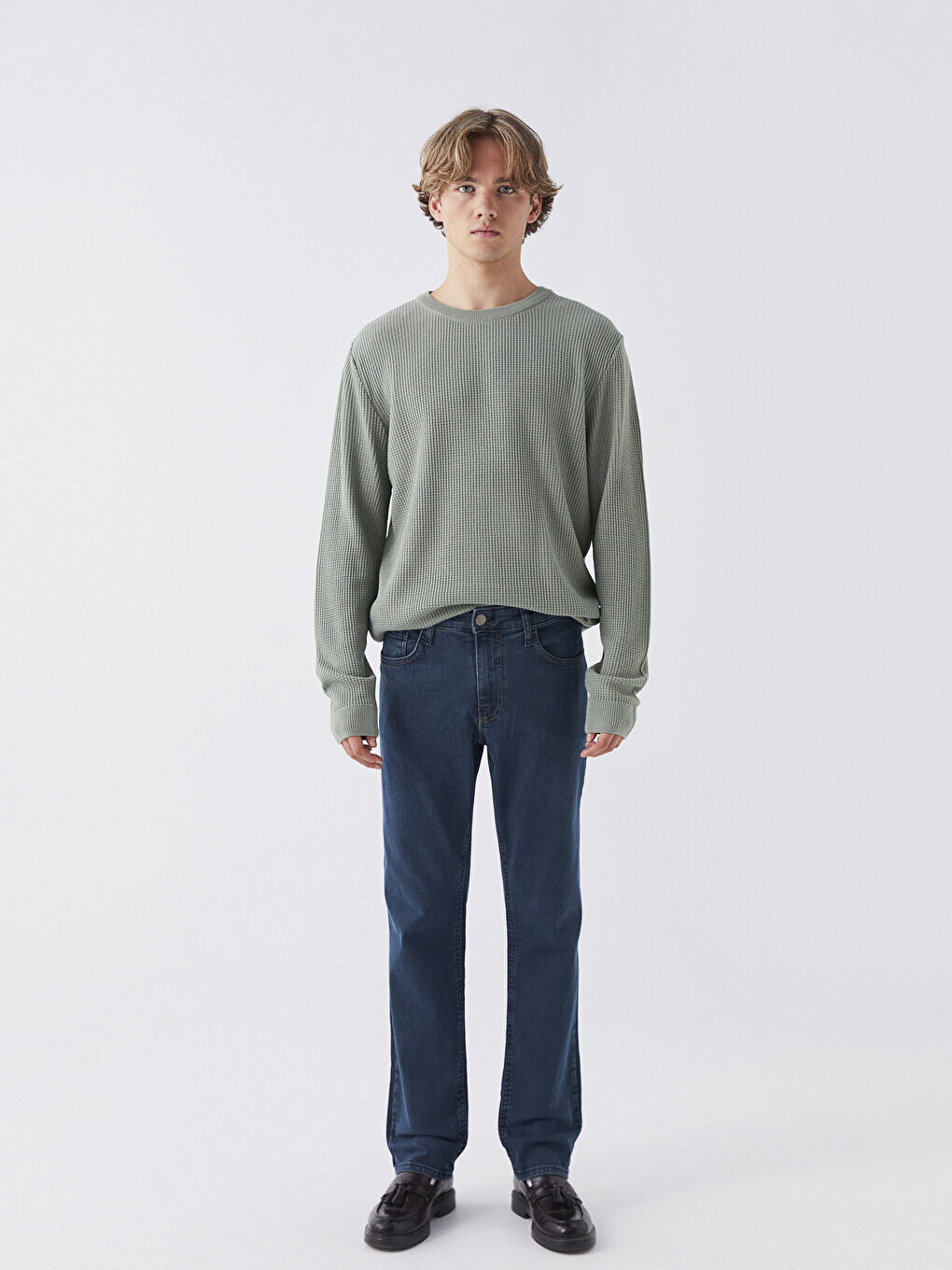 

779 Мужские джинсовые брюки стандартного кроя LCW Jeans, зеленое родео, Зеленый