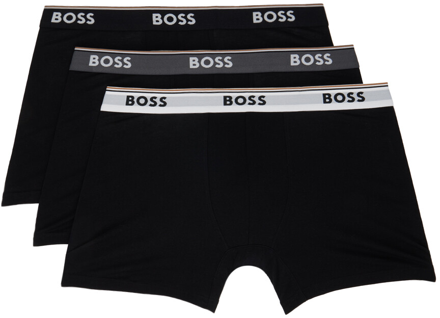 

Комплект из трех боксеров Boss, цвет Black