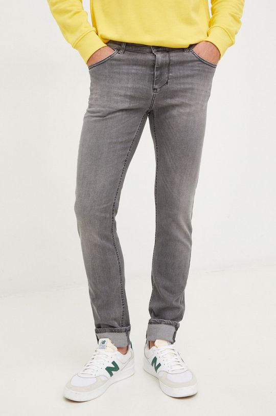 Джинсы Sisley, серый джинсы скинни со стандартной талией s 30 синий