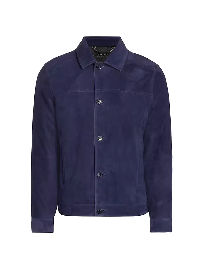 

КОЛЛЕКЦИЯ Замшевая куртка Trucker Saks Fifth Avenue, цвет surf the web