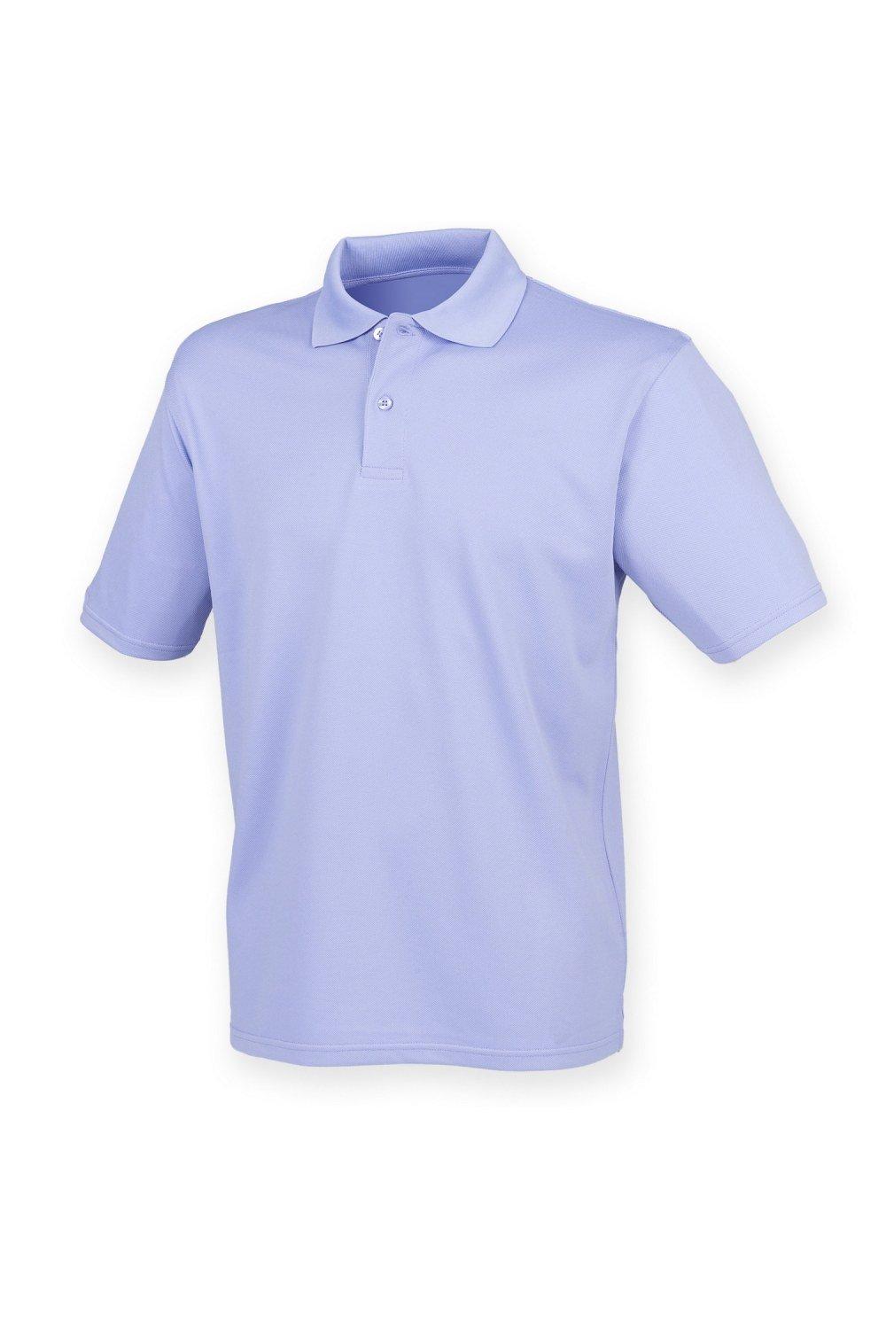 Рубашка поло Coolplus из пике Henbury, фиолетовый рубашка поло coolplus из пике henbury черный