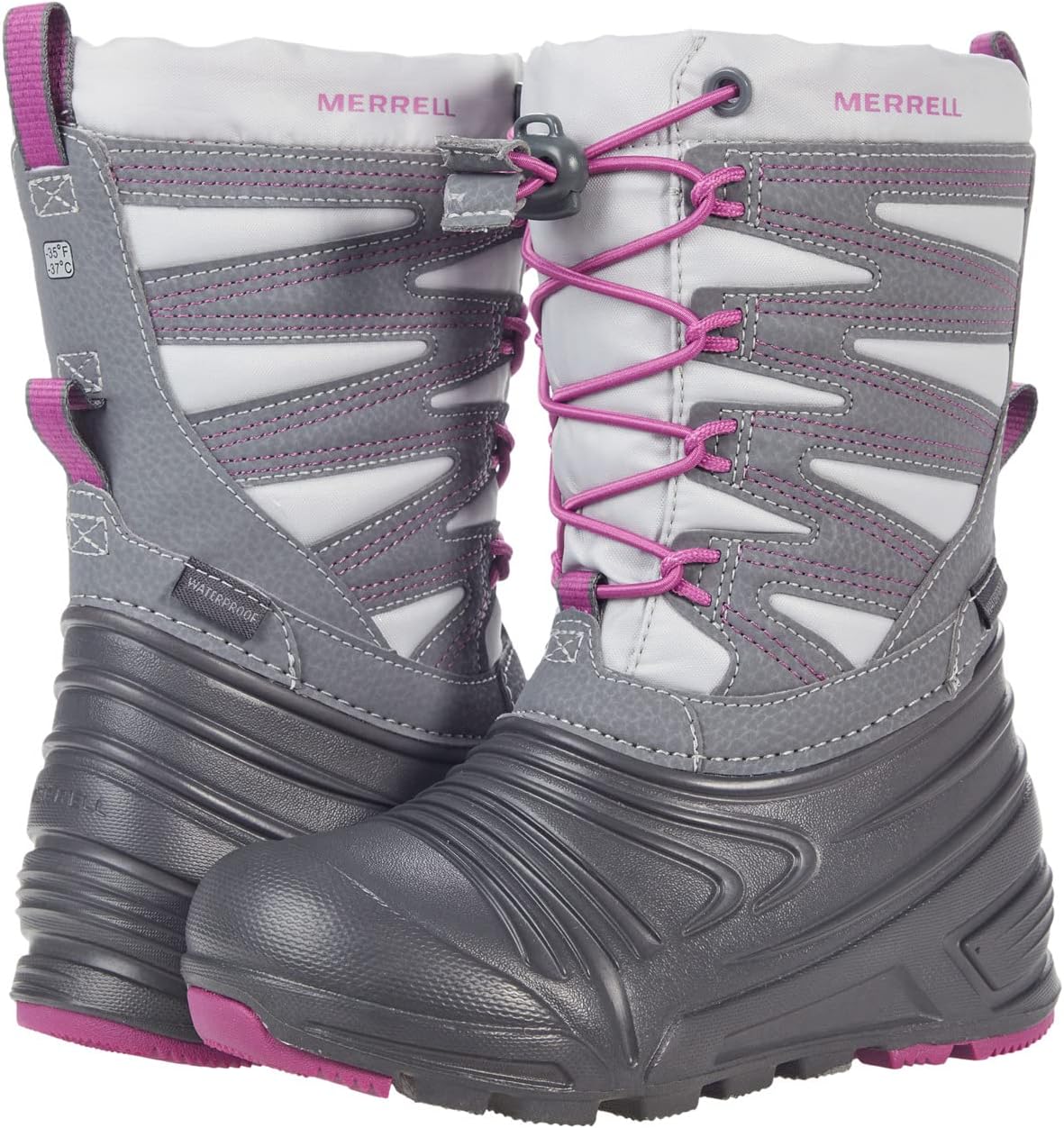 

Зимние ботинки Snow Quest Lite 3.0 Waterproof Merrell, цвет Grey/Berry