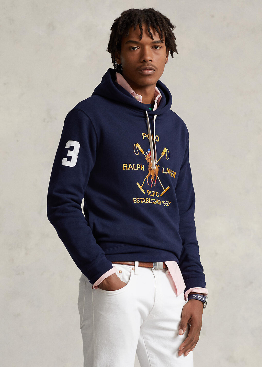

Худи из флиса с логотипом Polo Crest