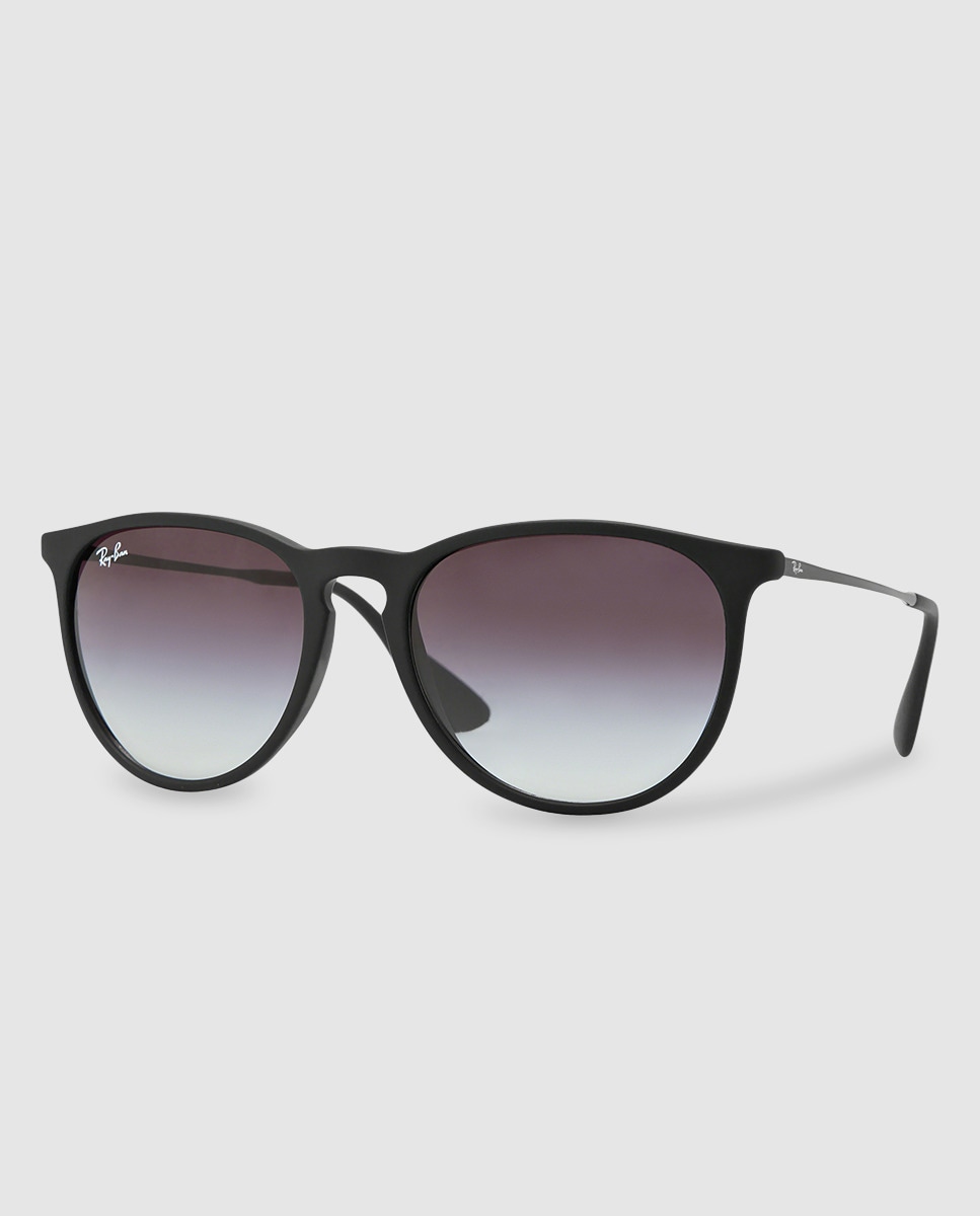 солнцезащитные очки ray ban круглые оправа металл серебряный Черные солнцезащитные очки Erika Ray-Ban, черный