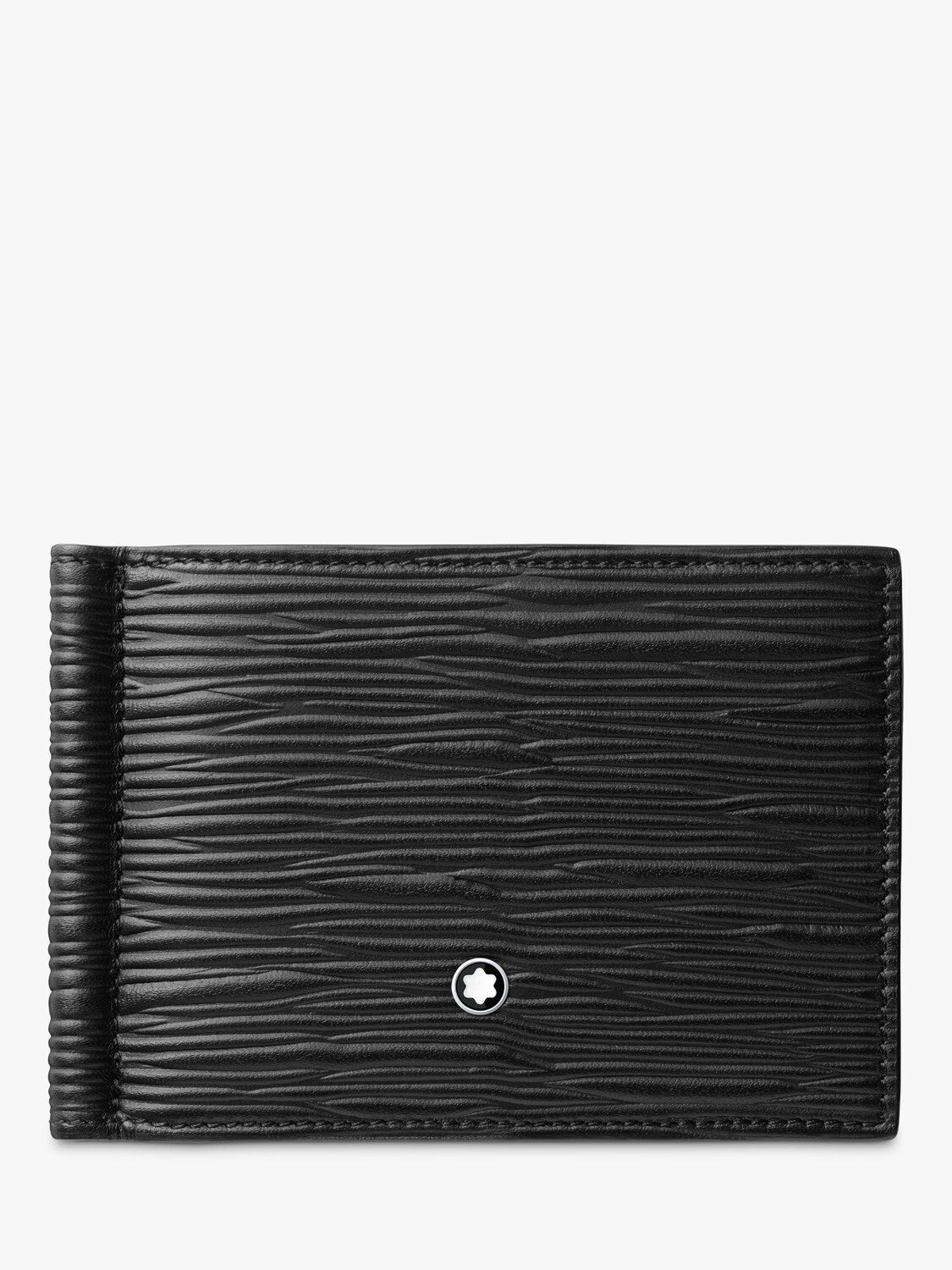 

Кожаный кошелек Montblanc Meisterstück на 6 карт с зажимом для денег, черный