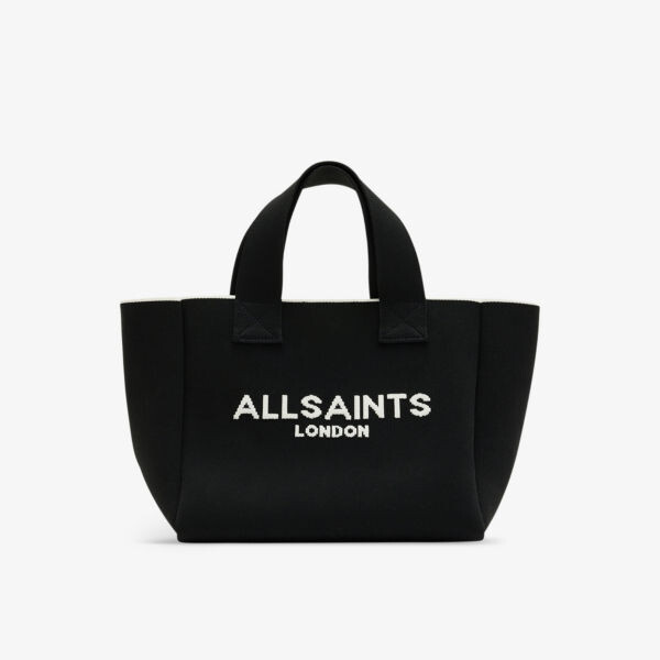 

Мини-вязаная сумка-тоут izzy с фирменным логотипом Allsaints, черный