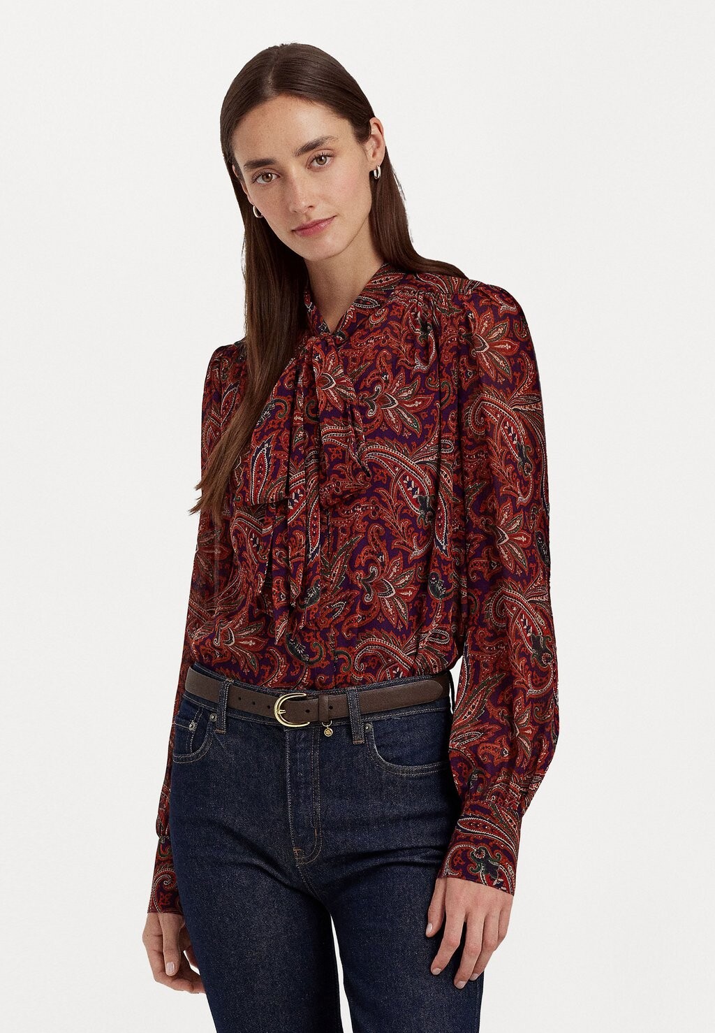

Рубашка Lauren Ralph Lauren БЛУЗКА KLARYCE С ДЛИННЫМ РУКАВОМ, цвет orange/purple/multi