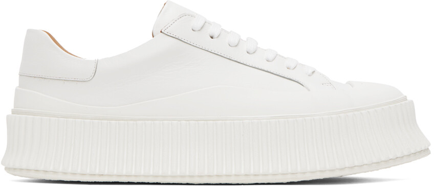 

Белые кроссовки на платформе Jil Sander, цвет Neve