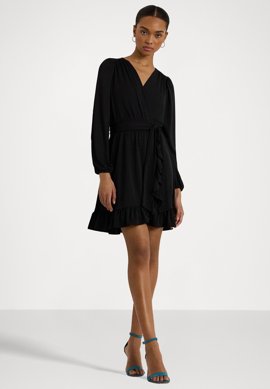 

Повседневное платье BELTED STRETCH JERSEY DRESS Ralph Lauren, черный