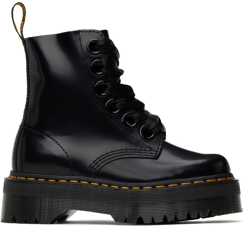 

Черные ботинки на платформе Molly Dr. Martens, Черный