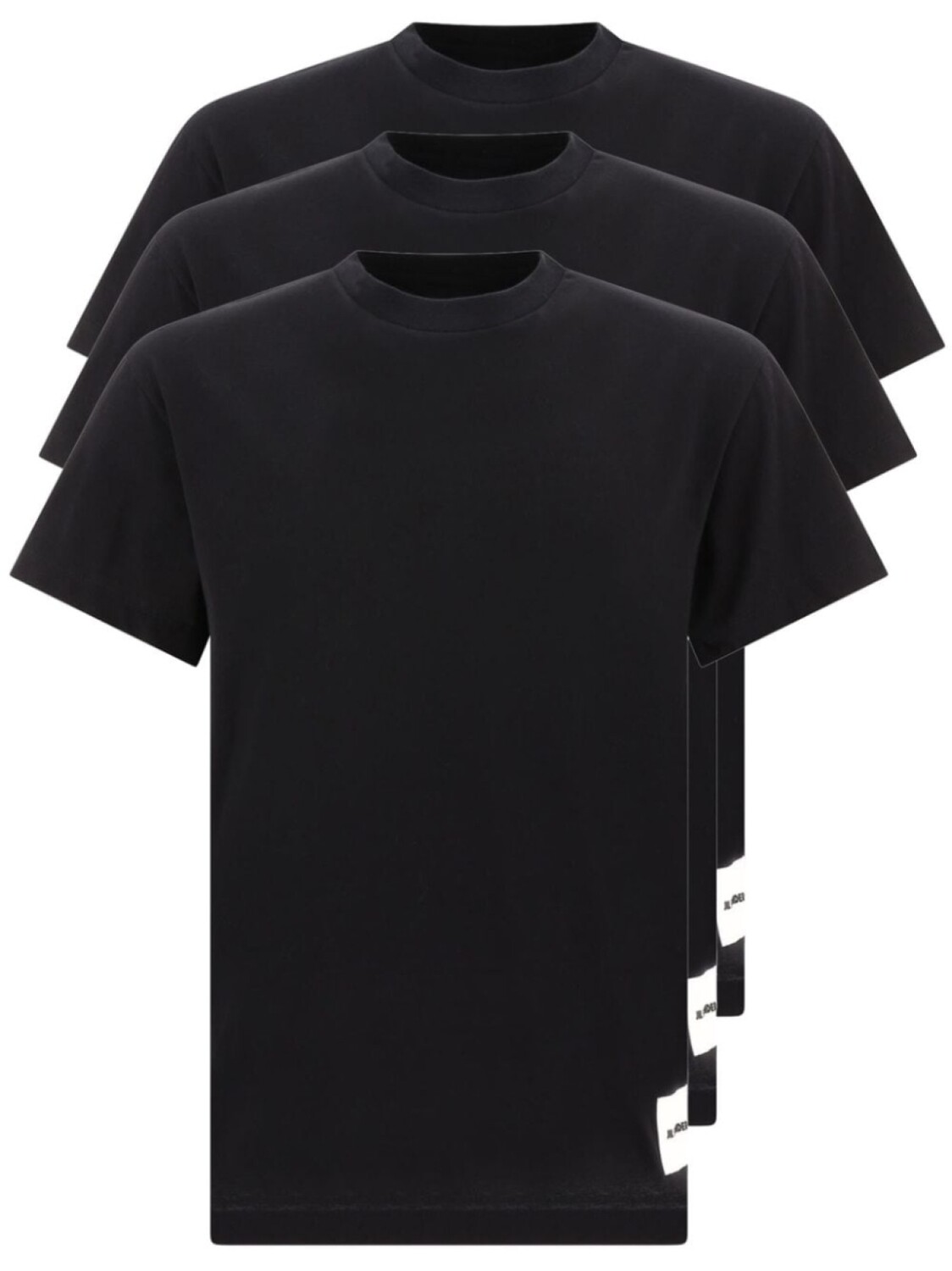 

Jil Sander футболка с нашивкой-логотипом (комплект из трех штук), черный