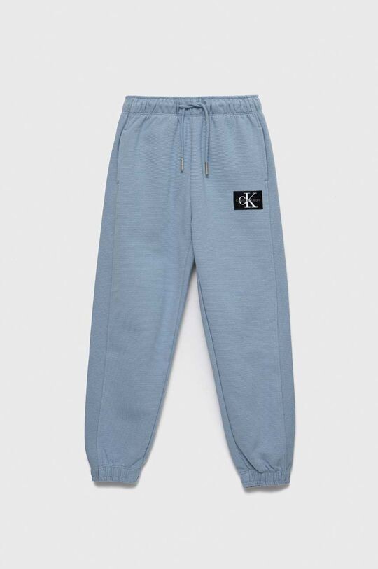 

Детские хлопковые спортивные штаны Calvin Klein Jeans, синий