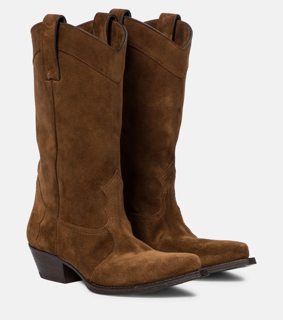 

Замшевые ботинки Lukas Western 40 Saint Laurent, коричневый