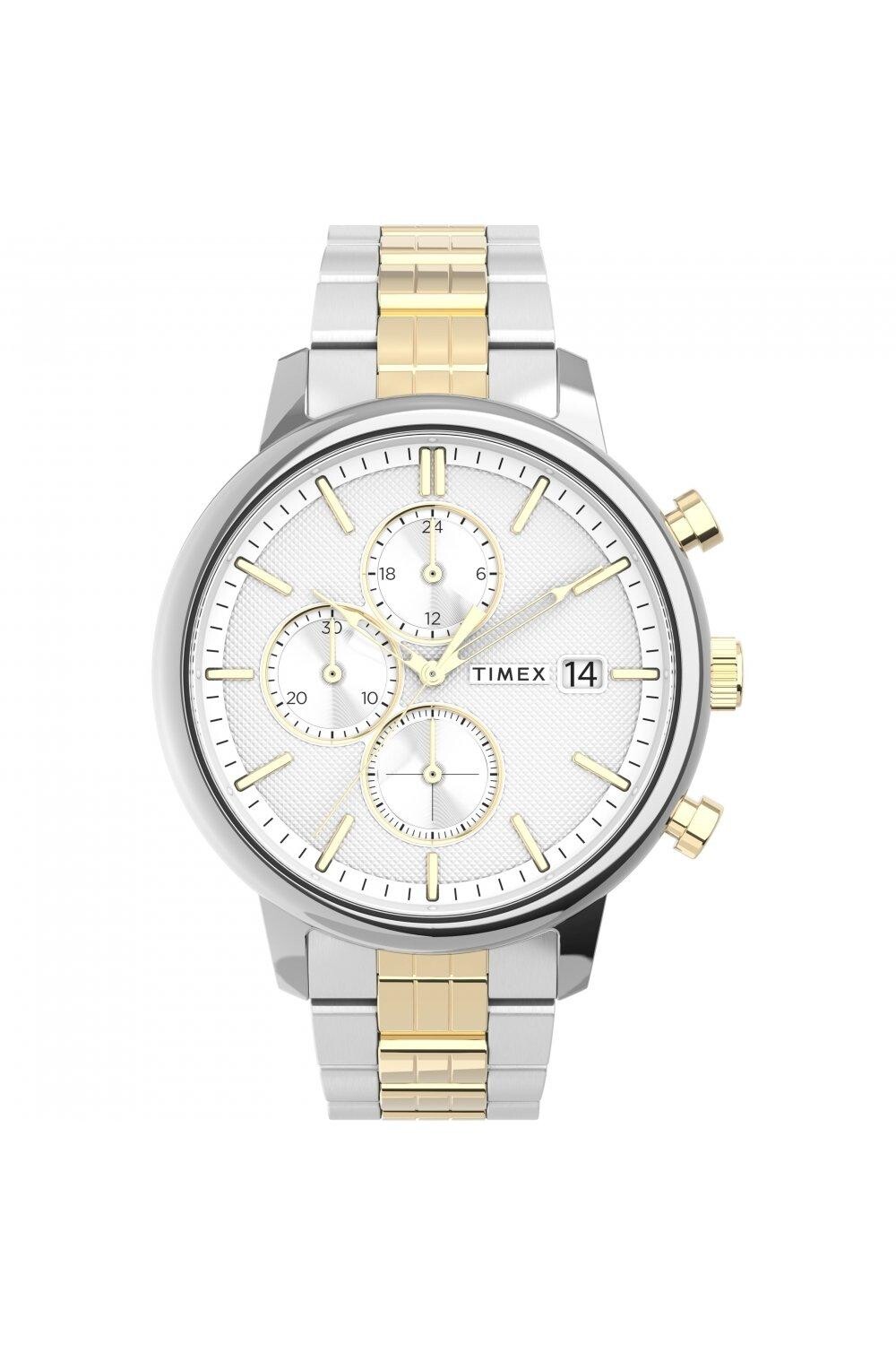 

Аналоговые кварцевые часы Chicago Chrono Classic - Tw2V01800 Timex, серебро