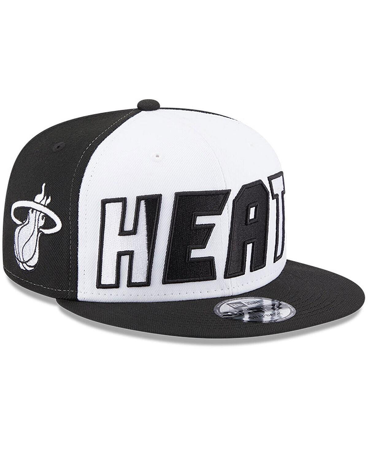 

Мужская бело-черная кепка Miami Heat Back Half 9FIFTY Snapback New Era
