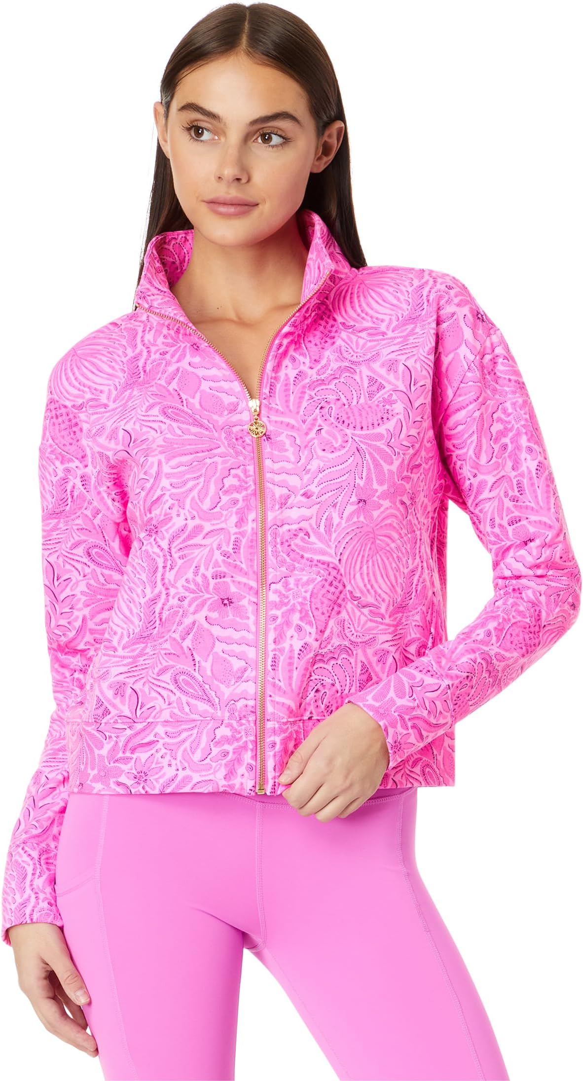 

Куртка Wrenley Zip-Up Lilly Pulitzer, цвет Cerise Pink Pinkie Promises