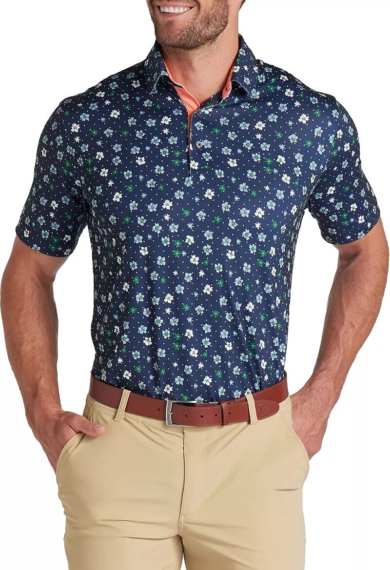 Мужская футболка-поло для гольфа с цветочным принтом Puma CLOUDSPUN