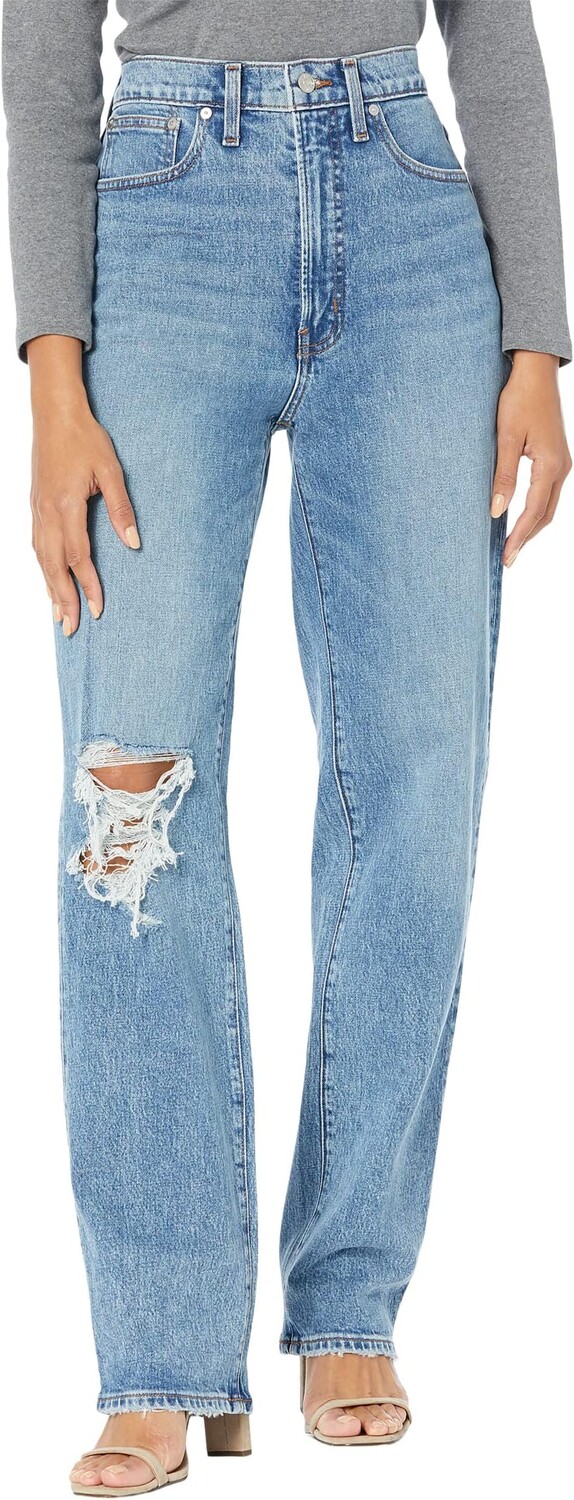 

Джинсы The Tall Perfect Vintage Straight Jean in Kingsbury Wash: Knee-Rip Edition Madewell, цвет Kingsbury Wash