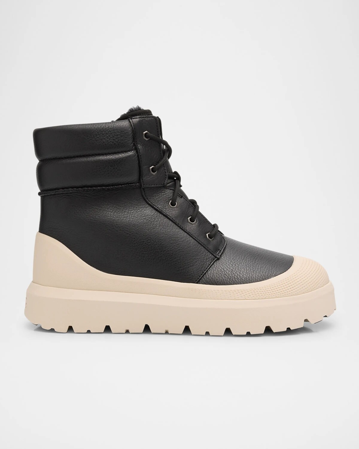 

Мужские гибридные кожаные ботинки Neumel для жаркой погоды на шнуровке Ugg, черный/белый