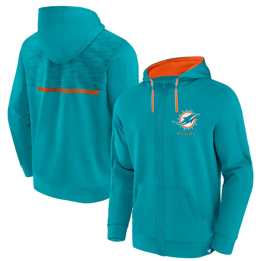 

Толстовка на молнии Fanatics Branded Miami Dolphins, аква