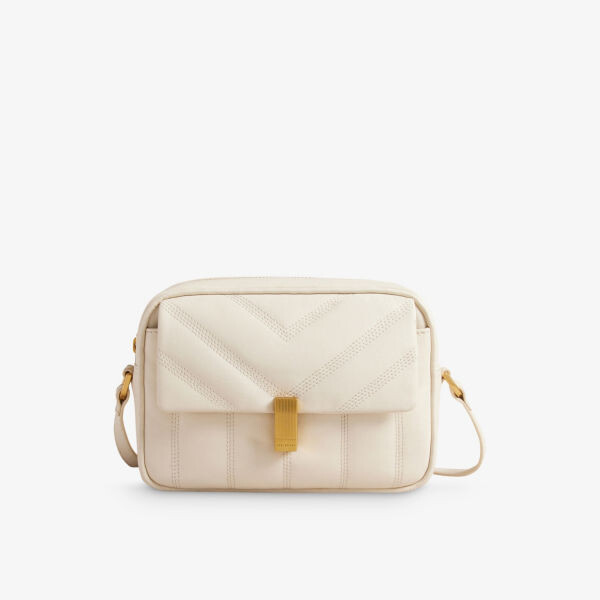 

Стеганая кожаная сумка через плечо Ayalily Ted Baker, слоновая кость