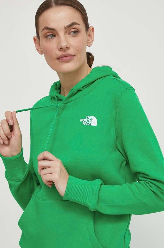 

Хлопковая толстовка The North Face, зеленый