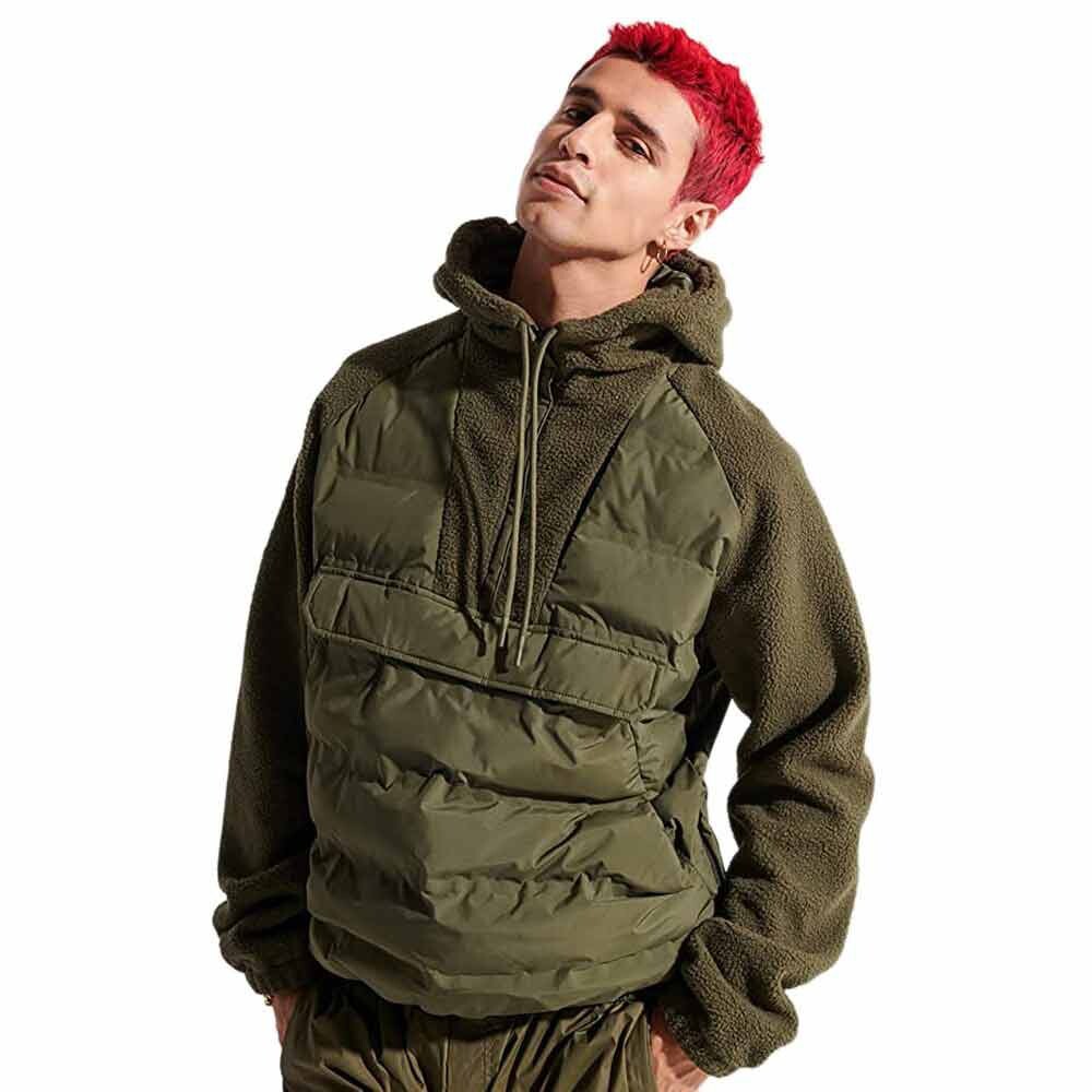 

Толстовка Superdry Expedition Storm Hybrid, зеленый