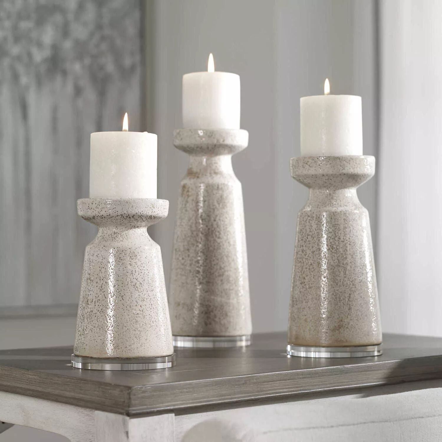 

Набор керамических подсвечников Uttermost Kyan, 3 предмета