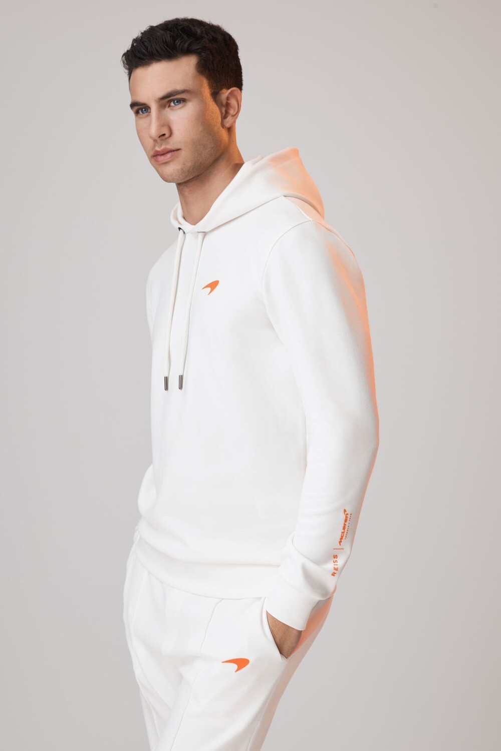 

Толстовка Mclaren f1 из интерлока из джерси Reiss X Mclaren F1 Team, белый