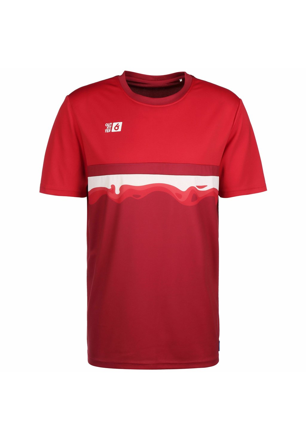 Футболка с принтом Ocean Fabrics Tahi Training Shirt Herren Outfitter, цвет fiery red